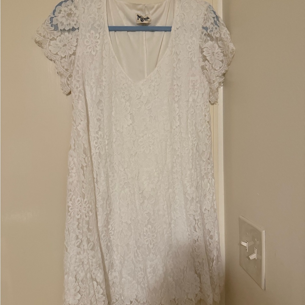 Show Me Your MuMu White Lace Dress